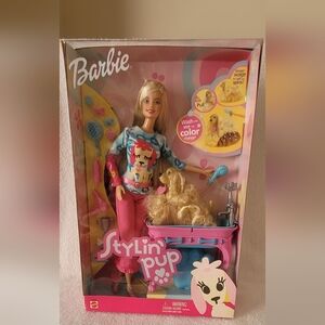 Mattel Stylin' Pup Doll with Pink and Blue Outfit = RARE VINTAGE